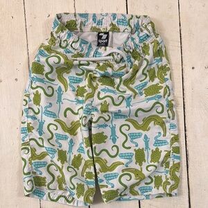 Place Sport Green and Blue Animal Print Swim Shorts